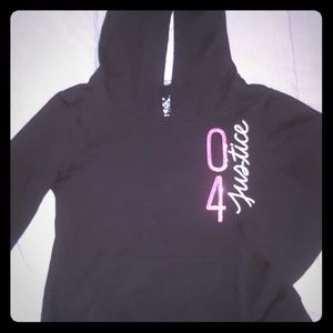 Justice black hoodie